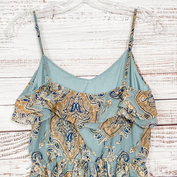 Doe + Rae Woman’s Double Ruffle Paisley Print Dress, EUC, Size Small - Picture 12 of 13